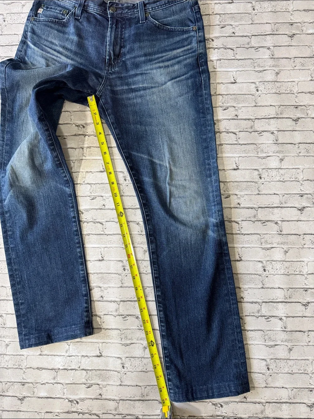 Adriano Goldschmied mens 30x29 Everett slim straight denim blue jeans EUC